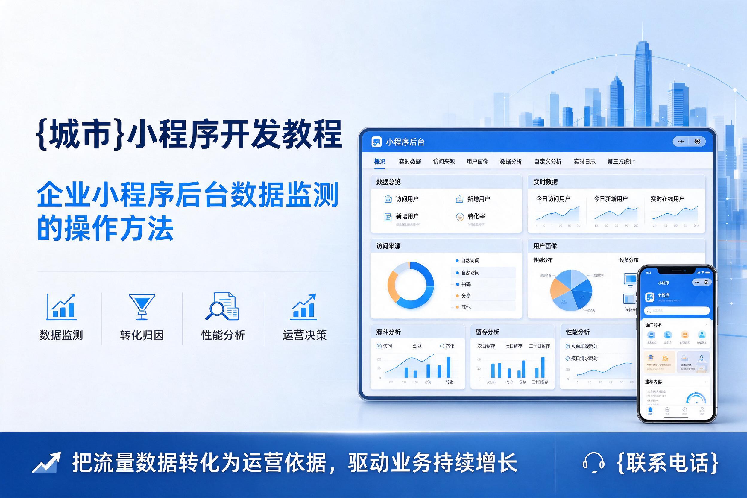 甘谷小程序开发教程：企业小程序后台数据监测的操作方法