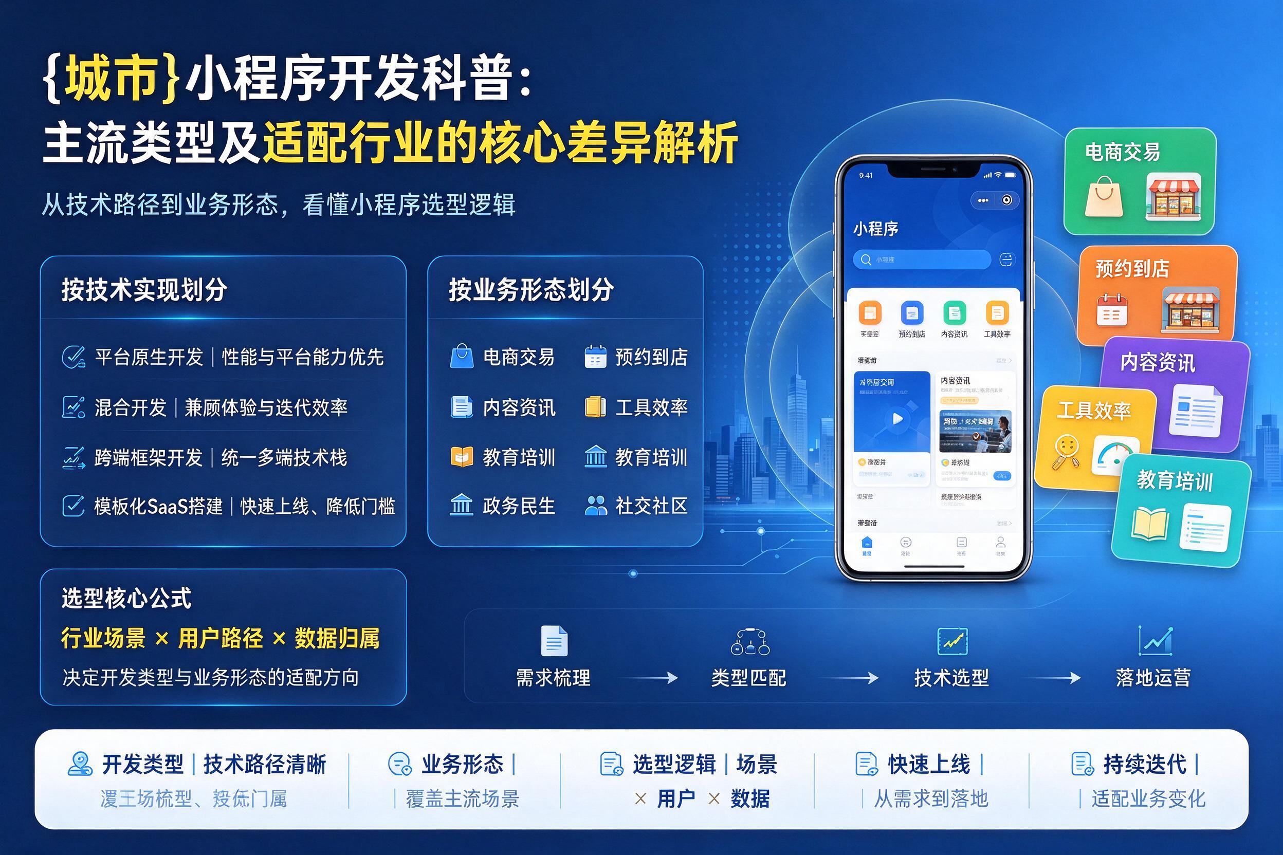 甘谷小程序开发科普：主流类型及适配行业的核心差异解析